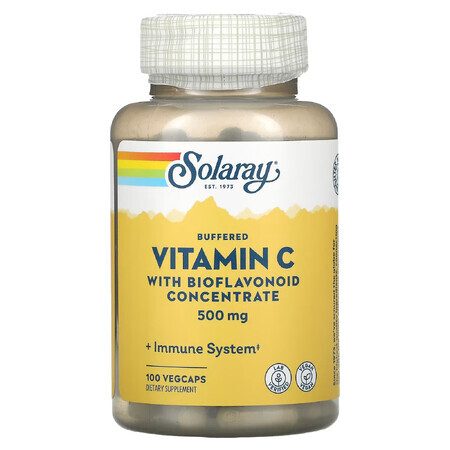 Vitamina C 1000 mg Solaray, 100 cápsulas, Secom