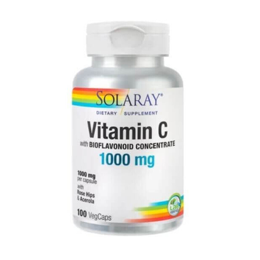 Vitamine C 1000 mg Solaray, 100 capsules, Secom