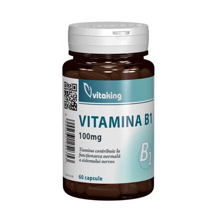 Vitamina B1 100 mg, 60 cápsulas, Vitaking