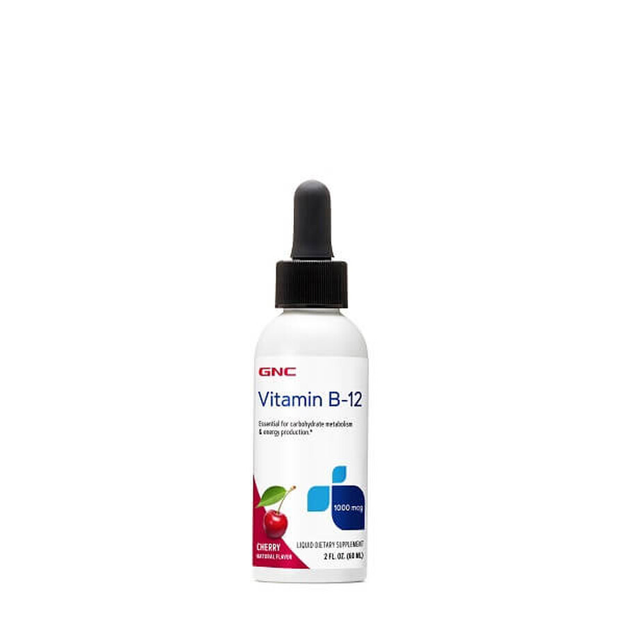 Vitamina B-12 1000 mcg con sabor a cereza (705813), 60 ml, GNC