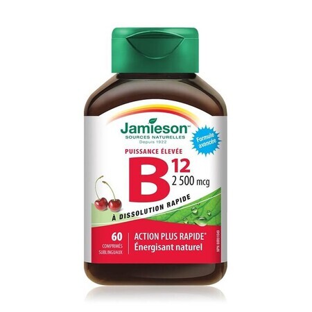 Vitamina B12 2500 mcg, 60 comprimidos, Jamieson