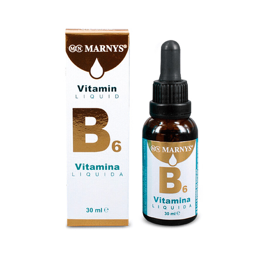 Vitamine B6 Vloeibaar (Pyridoxine), 30 ml, Marnys