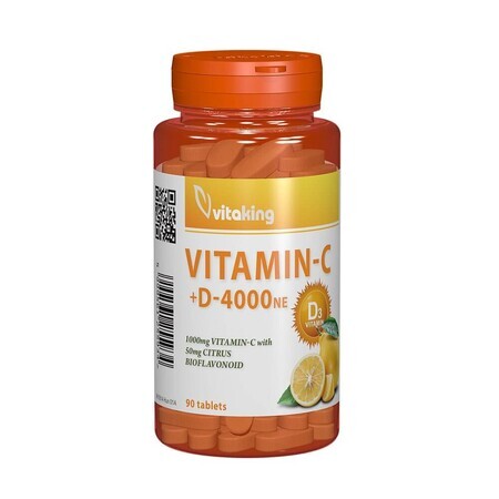 Vitamina C + D con bioflavonoides, 90 comprimidos, Vitaking