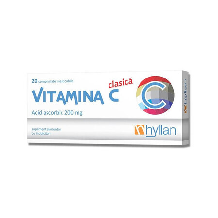 Vitamina C clásica, 20 comprimidos masticables, Hyllan