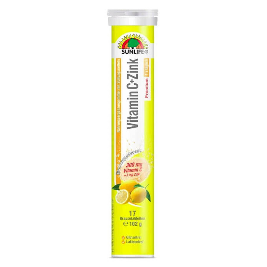 Vitamina C con zinco, 17 compresse, Sunlife