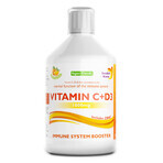 Vitamina C liquida 1000 mg + vitamina D3 + zinco, 500 ml, Nutra svedese