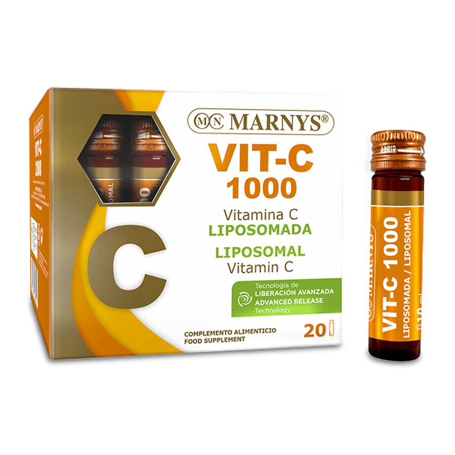 Vitamina C Liposomal 1000 mg, 20 Viales, Marnys