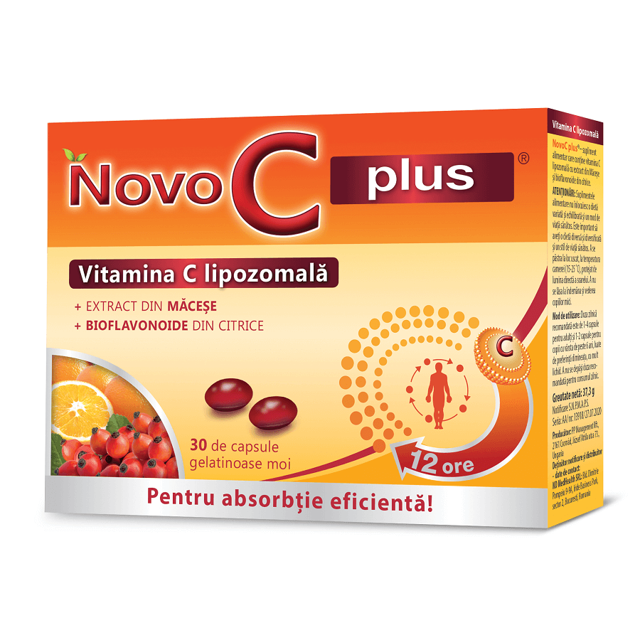 Vitamina C liposomal Novo C plus, 30 cápsulas, PP Management Kft.