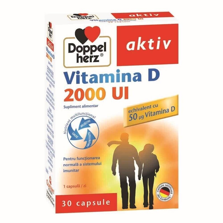 Vitamin D 2000 IU Aktiv, 30 Kapseln, Doppelherz Bewertungen