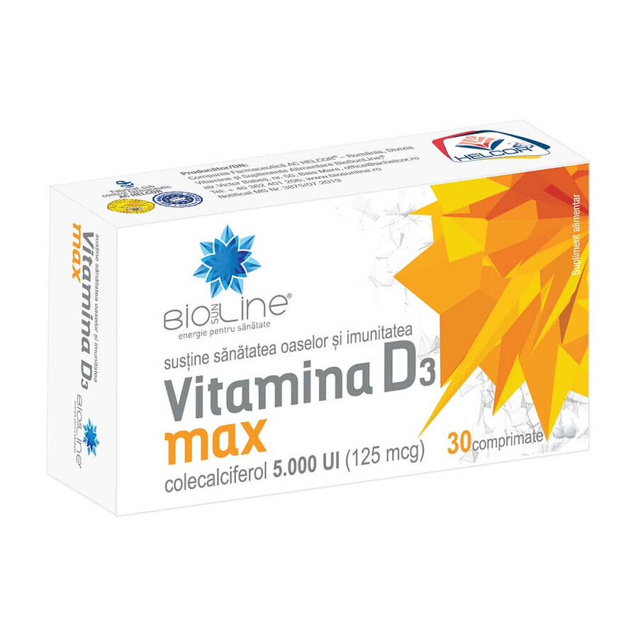 Vitamina D3 Max, 30 comprimidos, Helcor