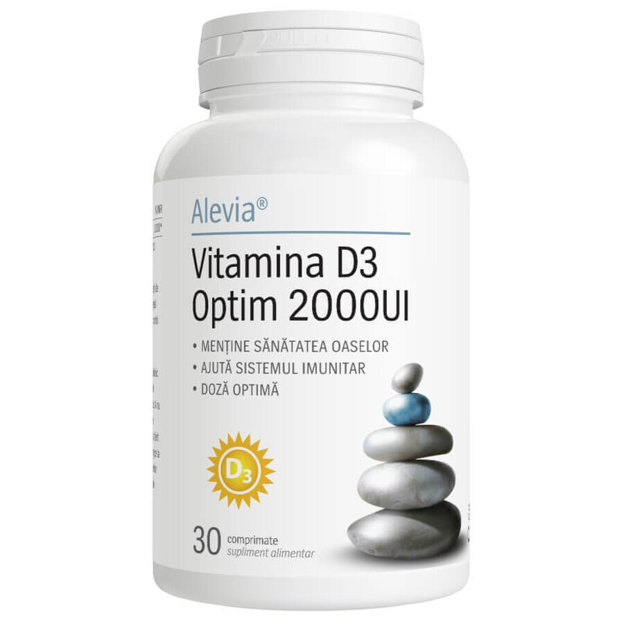 Vitamine D3 Optim 2000IU, 30 tabletten, Alevia