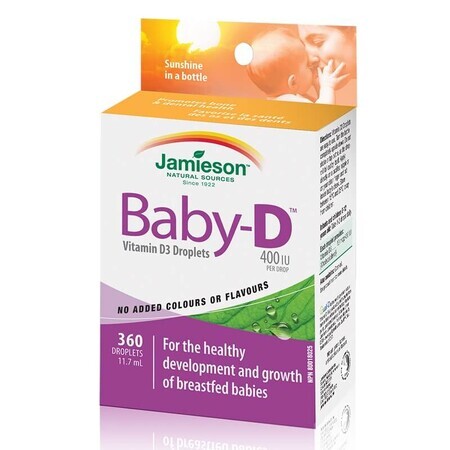 Vitamina D3 en gotas para niños 400 UI, 11,7 ml, Jamieson