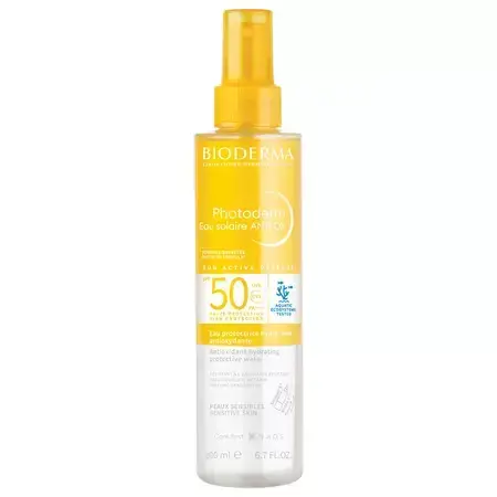 Acqua di protezione solare SPF 50 per pelli sensibili Photoderm Anti-Ox, 200 ml, Bioderma