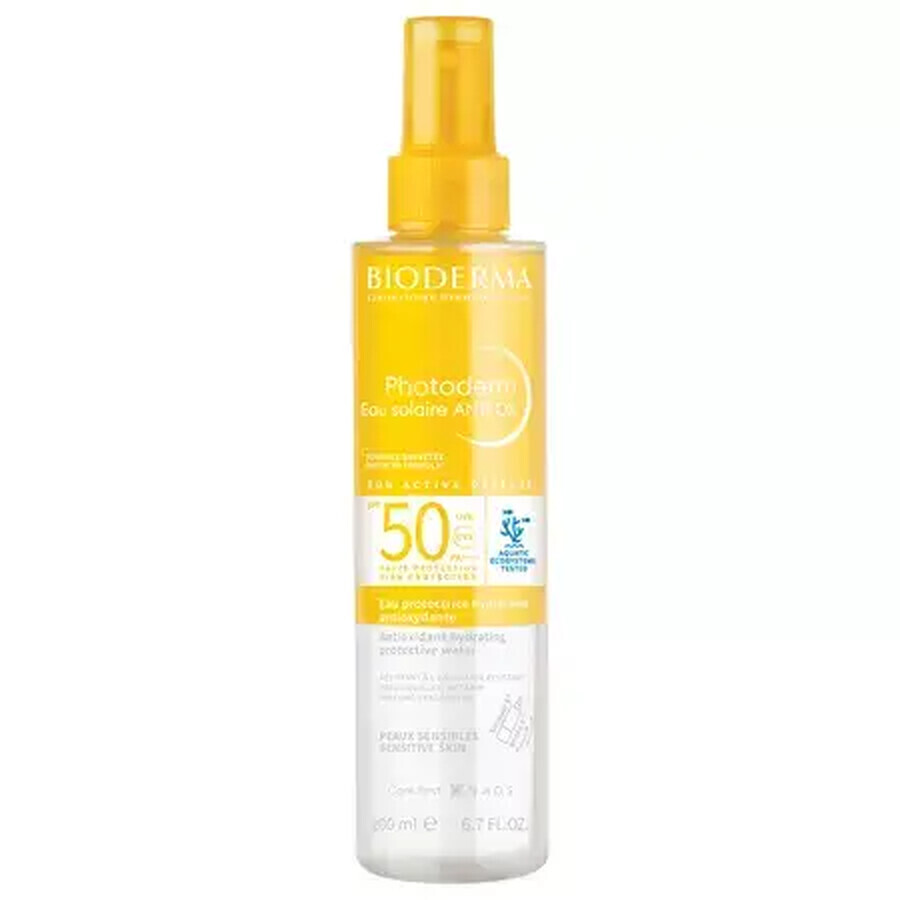 Sonnenschutzwasser SPF 50 für empfindliche Haut Photoderm Anti-Ox, 200 ml, Bioderma