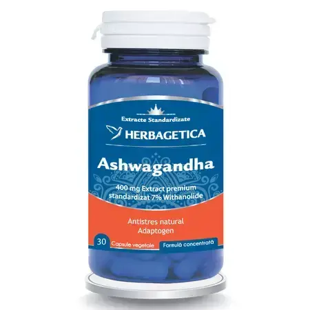 Ashwagandha, 30 cápsulas, Herbagetica