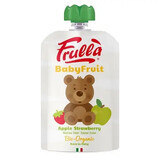 Baby puré de manzana y fresa ecológico para niños, 100 g, Frulla