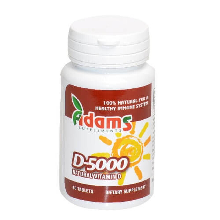 Vitamin D-5000, 60 tablets, Adams Vision