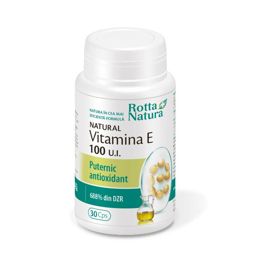 Vitamina E natural 100 U.I., 30 cápsulas, Rotta Natura