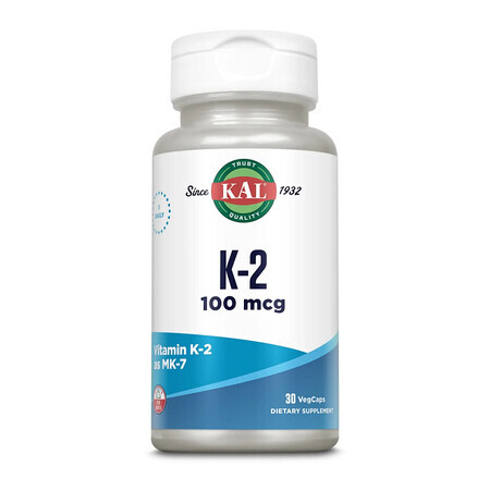 Vitamine K2 100 mcg Kal, 30 capsules, Secom