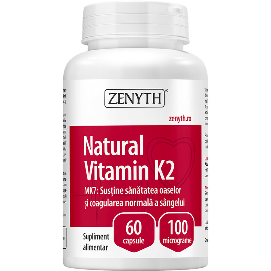 Vitamina K2, 60 + 60 cápsulas, Zenyth (50% de descuento en el segundo producto)