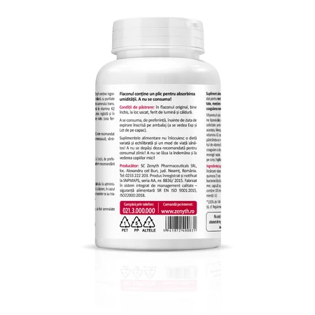 Vitamina K2, 60 + 60 capsule, Zenyth (50% reducere la al doilea produs)