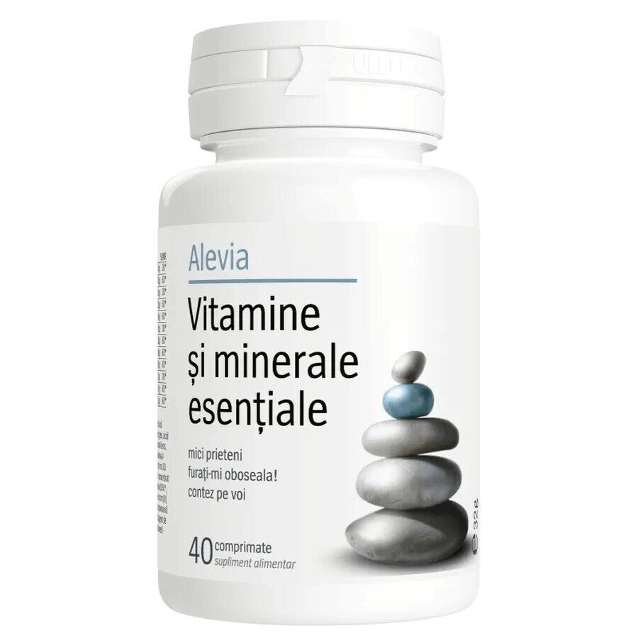 Vitaminas y minerales, 40 comprimidos, Alevia