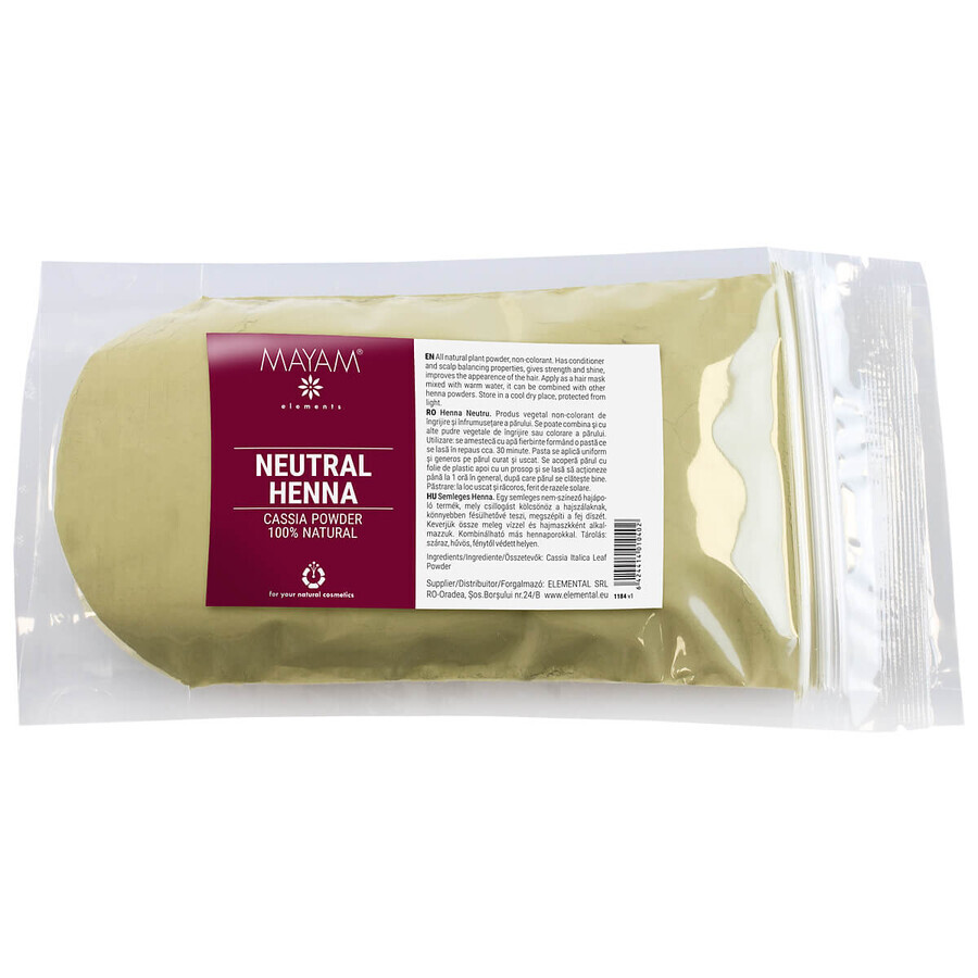 Henna natural Tinte neutro (M - 1184), 100 g, Mayam