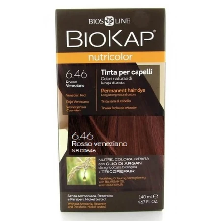 Nutricolor teinture permanente, Venetian Red 6.46, 140 ml, Biokap