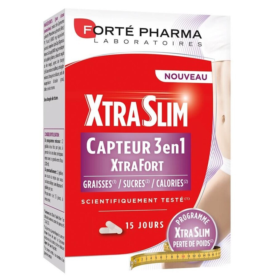 XtraSlim CAPTURA 3 en 1, 60 cápsulas, Forte Pharma