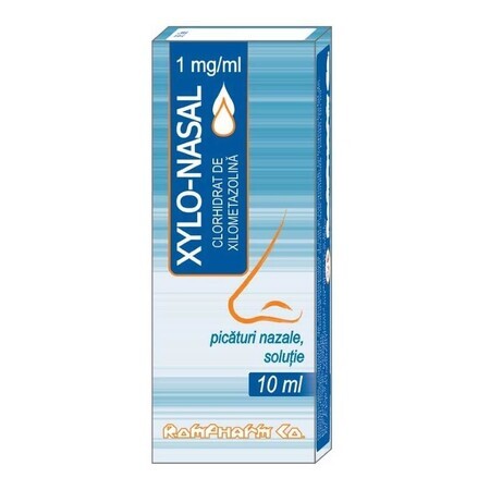 Xylo-Nasal 0,1%, solución para gotas nasales, 10 ml, Rompharm