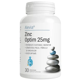 Zinc Optim, 25 mg, 30 kapsułek wegetariańskich, Alevia