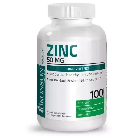 Picolinato de zinc, 50 mg, cápsulas, Bronson Laboratories