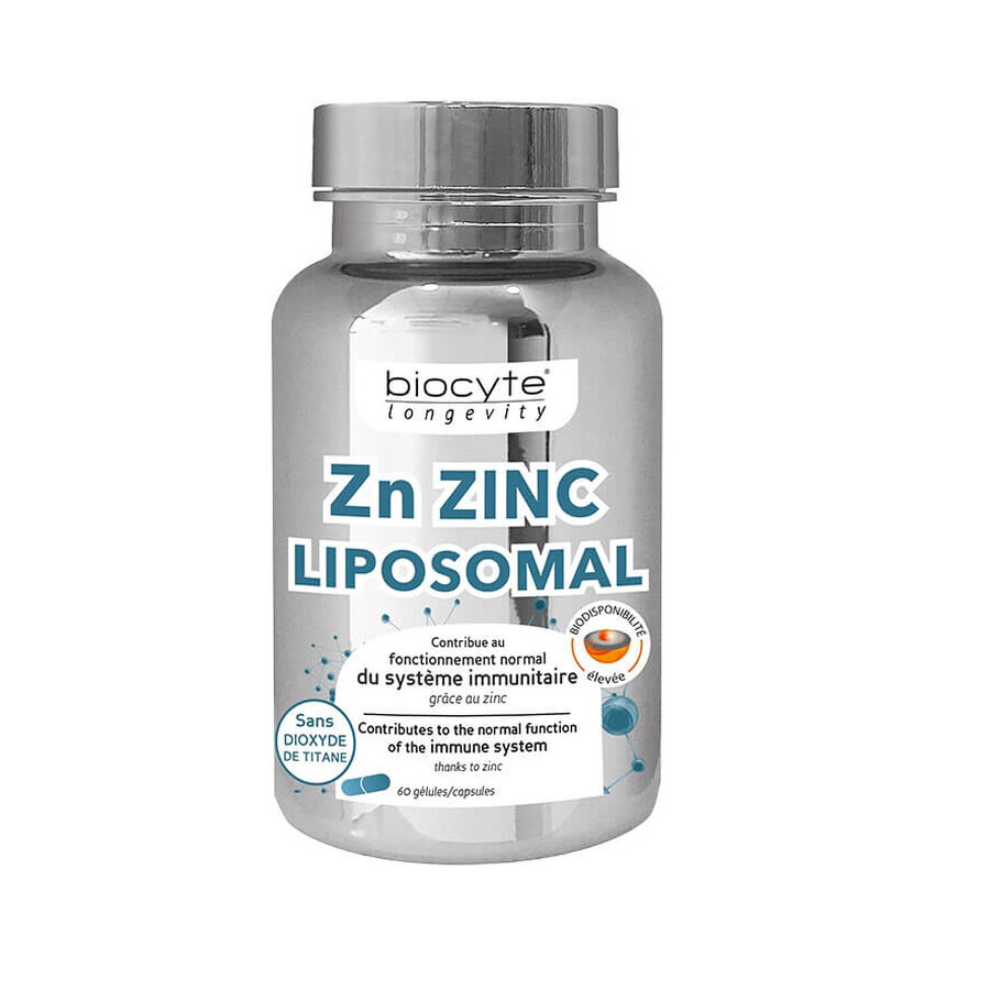 Zn Zinc Lipozomal, 60 cápsulas, Biocyte