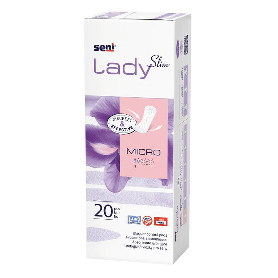 Dagelijkse absorberende pads Slim Micro, 20 stuks, Seni Lady