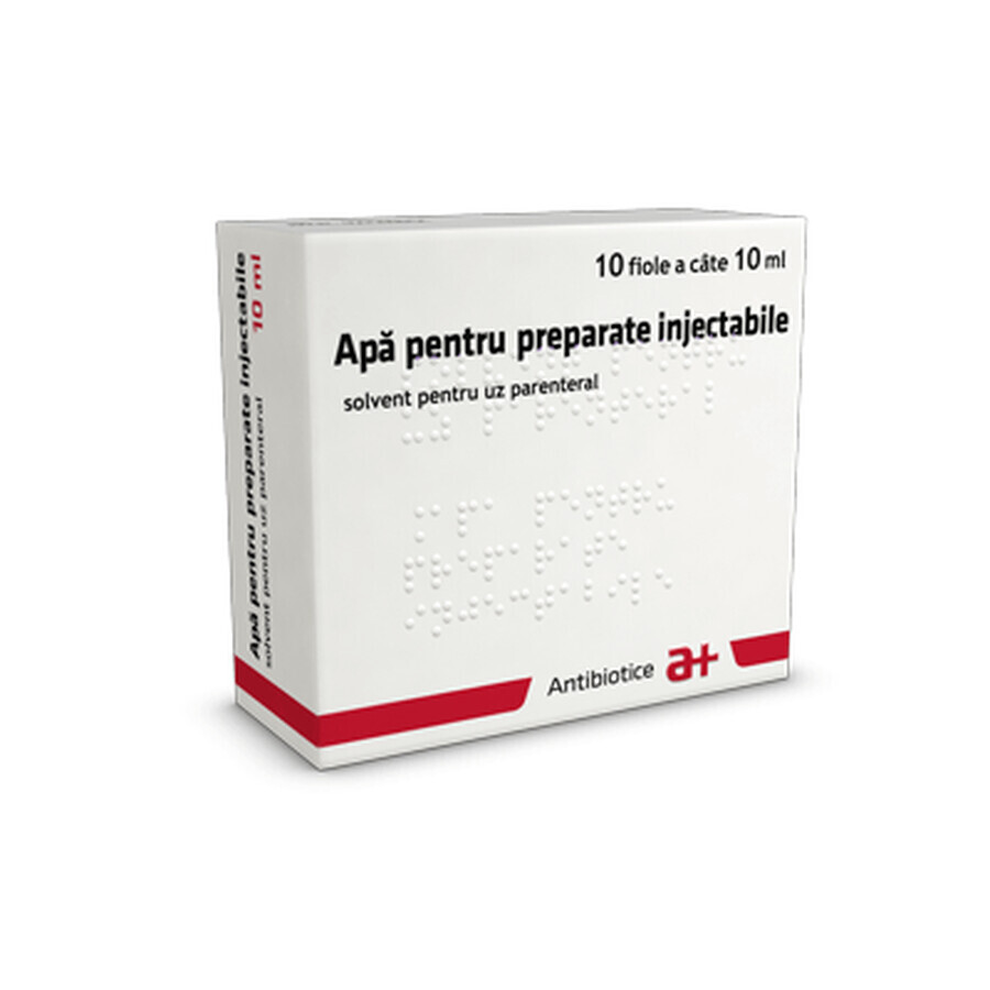 Apa pentru preparate injectabile, 10 ml, Antibiotice SA