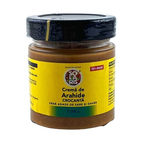 Crème de cacahuètes croustillante, 200 g, Solaris