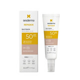 Crema facial coloreada con protección solar SPF50 Silk Touch Color Repaskin, 50 ml, Sesderma