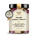 Smeerbare room met chocolade, kersen en witte chocolade Trio Visinella, Gianduia & Biancella, 350 g, Remedia