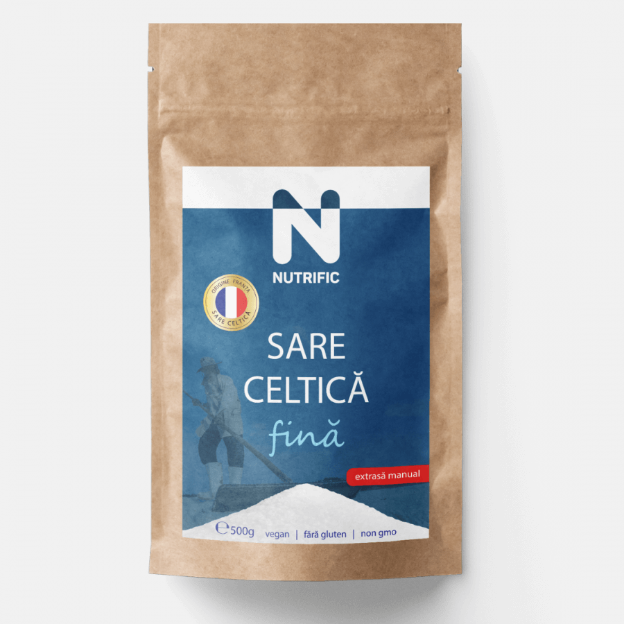 Sal fina celta, extraída a mano, 500 g, Nutrific