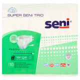 Super Seni Trio, pañales, Grande, 10 piezas