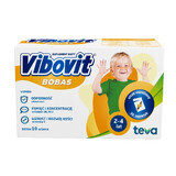 Vibovit Bobas, para niños de 2 a 4 años, sabor vainilla, 30 sobres