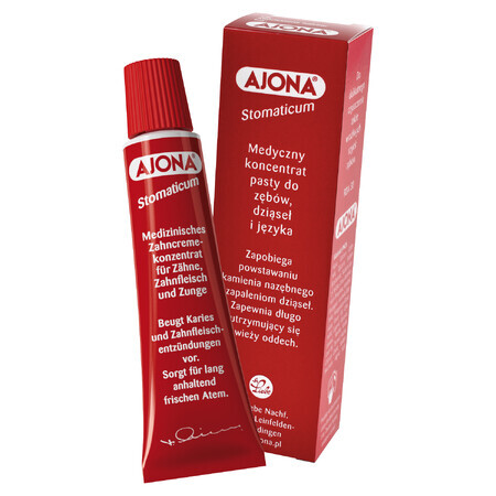 Ajona, pasta dentífrica medicinal concentrada para dientes, encías y lengua, 25 ml