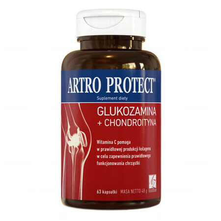 Artro Protect, glucosamina + condroitina, 63 cápsulas