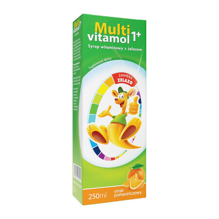 Multivitamol 1+, sirop de vitamines avec fer pour enfants à partir de 1 an, saveur orange, 250 ml