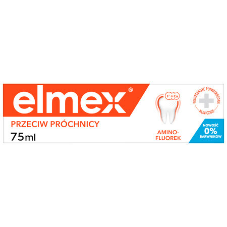 Elmex Against Caries, Amine Fluoride Toothpaste, 75 ml