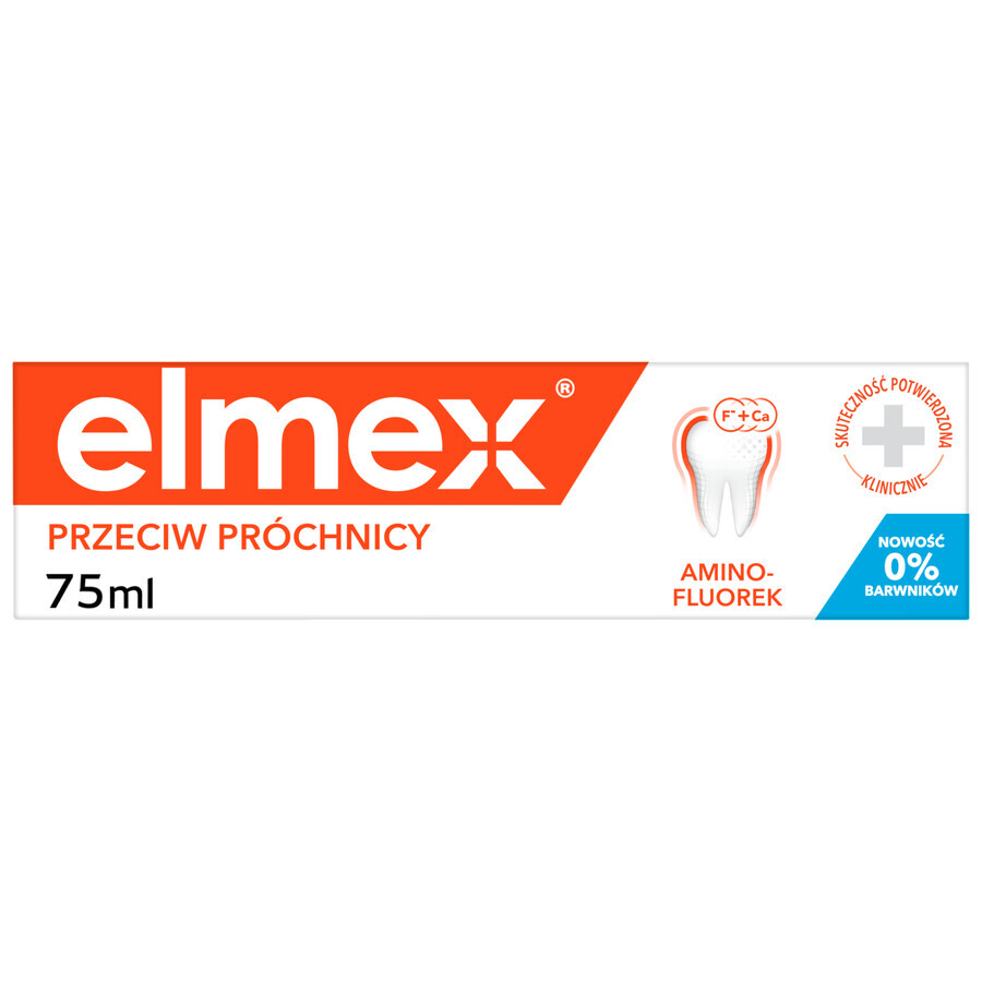 Elmex Against Caries, Amine Fluoride Toothpaste, 75 ml