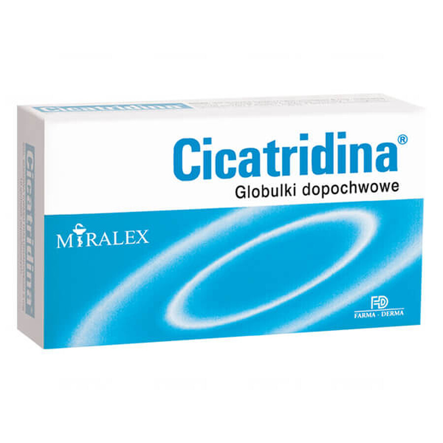 Cicatridina, glóbulos vaginales, 10 unidades