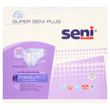 Super Seni Plus, pañales, Mediano, 10 piezas