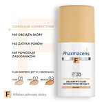 Pharmaceris F Coverage-Correction, fluido de cobertura fina, 01 Ivory, SPF 20, 30 ml