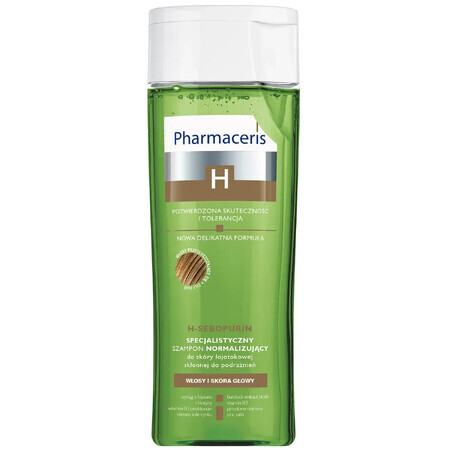 Pharmaceris H Sebopurin, champú normalizante especializado, piel seborreica con tendencia a la irritación, 250 ml